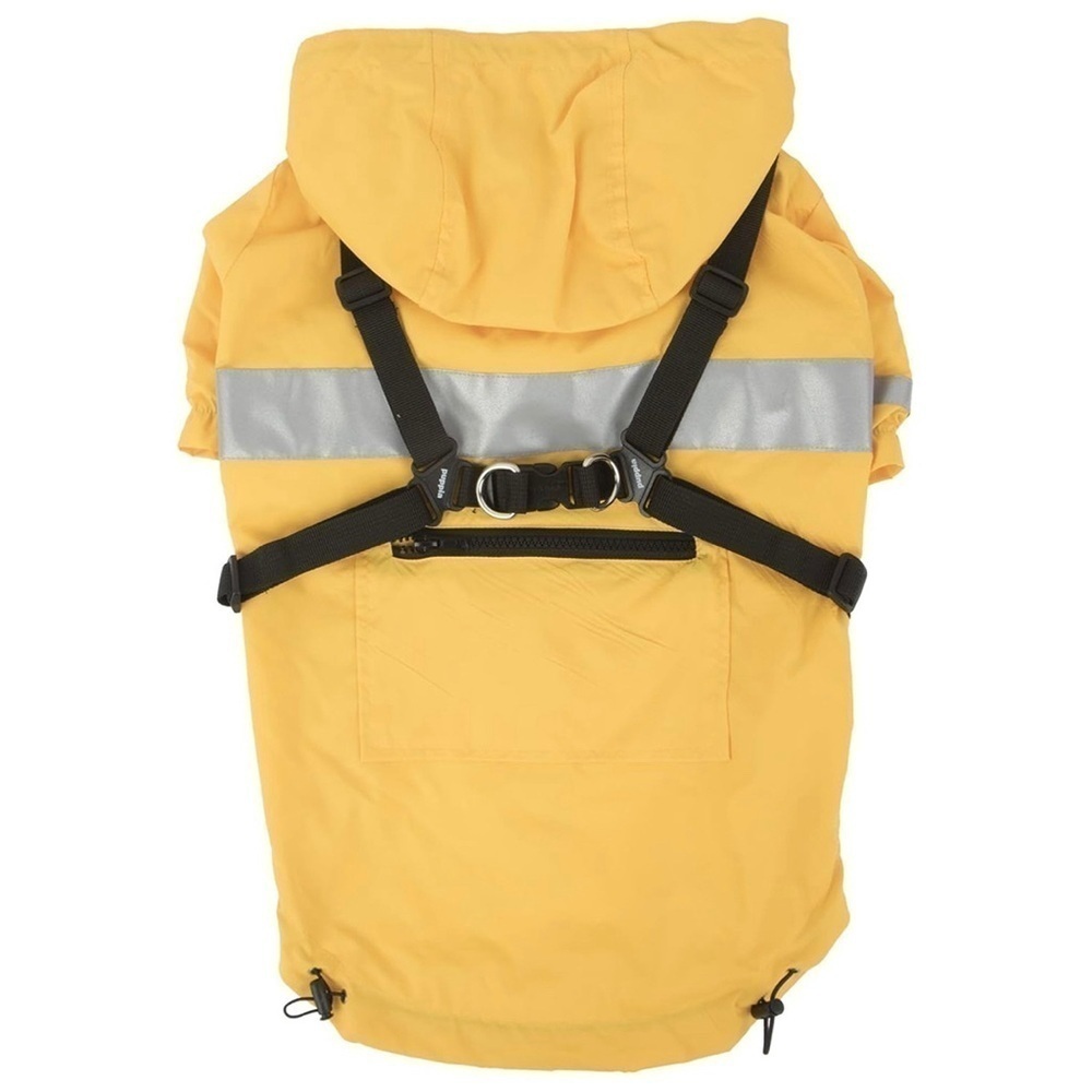 Puppia Life Yellow Wilderness Pet Coat/Raincoat, Size Medium